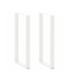 Picioare de masă de bar în formă de U, 2 buc., alb, 60 x (110-111) cm, oțel - WOODBB2205 Picioare de masă de bar în formă de U, 2 buc., alb, 60 x (110-111) cm, oțel - WOODBB2205