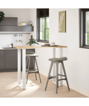 Picioare de masă de bar în formă de U, 2 buc., alb, 60 x (110-111) cm, oțel - WOODBB2205