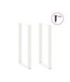 Picioare de masă de bar în formă de U, 2 buc., alb, 60 x (110-111) cm, oțel - WOODBB2205 Picioare de masă de bar în formă de U, 2 buc., alb, 60 x (110-111) cm, oțel - WOODBB2205