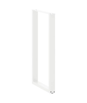 Picioare de masă de bar în formă de U, 2 buc., alb, 60 x (110-111) cm, oțel - WOODBB2205