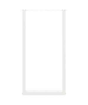 Picioare de masă de bar în formă de U, 2 buc., alb, 60 x (110-111) cm, oțel - WOODBB2205