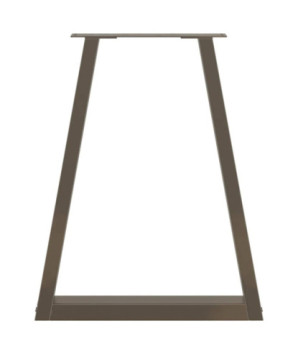 Picioare de masă în formă de V, 2 buc., oțel natural, 50x(72-73,3) cm - WOODBB2206