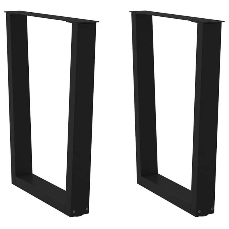 Picioare de masă în formă de V, 2 buc., negru, 70x(72-73,3) cm, oțel - WOODBB2207 Picioare de masă în formă de V, 2 buc., negru, 70x(72-73,3) cm, oțel - WOODBB2207