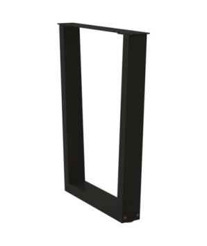 Picioare de masă în formă de V, 2 buc., negru, 70x(72-73,3) cm, oțel - WOODBB2207