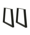 Picioare de masă în formă de V, 2 buc., negru, 70x(72-73,3) cm, oțel - WOODBB2208