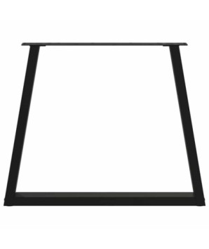 Picioare de masă în formă de V, 2 buc., negru, 70x(72-73,3) cm, oțel - WOODBB2208