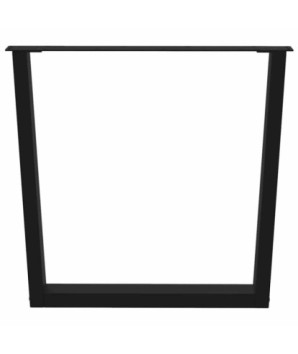Picioare de masă în formă de V, 2 buc., negru, 90x(72-73,3) cm, oțel - WOODBB2209