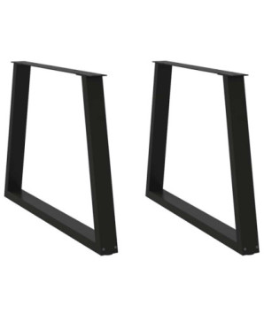 Picioare de masă în formă de V, 2 buc., negru, 100 x (72-73,3) cm, oțel - WOODBB2210
