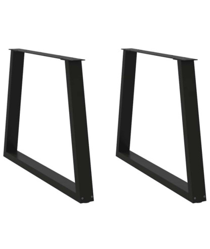 Picioare de masă în formă de V, 2 buc., negru, 100 x (72-73,3) cm, oțel - WOODBB2210
