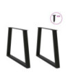 Picioare de masă în formă de V, 2 buc., negru, 100 x (72-73,3) cm, oțel - WOODBB2210 Picioare de masă în formă de V, 2 buc., negru, 100 x (72-73,3) cm, oțel - WOODBB2210