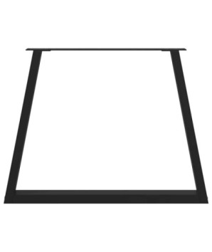 Picioare de masă în formă de V, 2 buc., negru, 100 x (72-73,3) cm, oțel - WOODBB2210