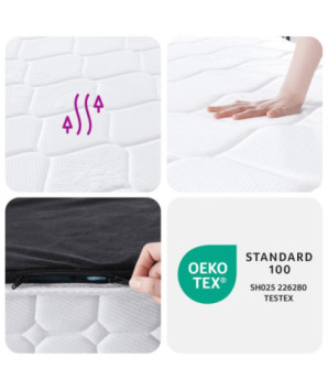 Saltea cu arcuri buzunar, fermitate medie, 140x190 cm - WOODBB2216
