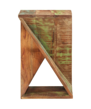 Masă laterală, 35x35x55 cm, lemn reciclat, cu aspect rustic - WOODBB238