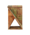Masă laterală, 35x35x55 cm, lemn reciclat, cu aspect rustic - WOODBB238 Masă laterală, 35x35x55 cm, lemn reciclat, cu aspect rustic - WOODBB238