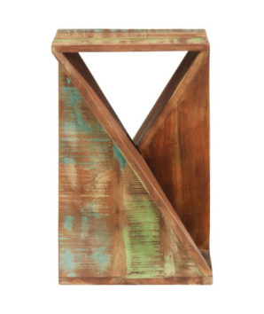 Masă laterală, 35x35x55 cm, lemn reciclat, cu aspect rustic - WOODBB238