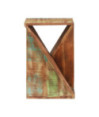 Masă laterală, 35x35x55 cm, lemn reciclat, cu aspect rustic - WOODBB238 Masă laterală, 35x35x55 cm, lemn reciclat, cu aspect rustic - WOODBB238