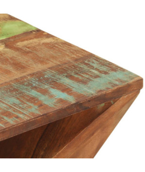 Masă laterală, 35x35x55 cm, lemn reciclat, cu aspect rustic - WOODBB238