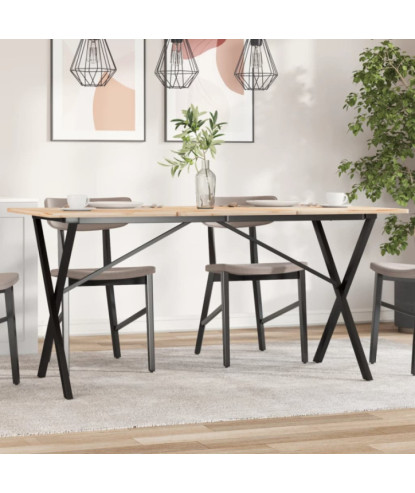 Picioare masă de sufragerie X-Frame 140x60x73 cm Oţel, cu aspect industrial - WOODBB2224