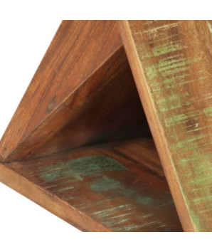 Masă laterală, 35x35x55 cm, lemn reciclat, cu aspect rustic - WOODBB238
