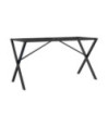 Picioare masă de sufragerie X-Frame 140x60x73 cm Oţel, cu aspect industrial - WOODBB2224 Picioare masă de sufragerie X-Frame 140x60x73 cm Oţel, cu aspect industrial - WOODBB2224