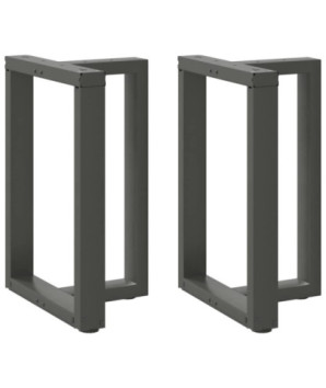 Picioare de masă în formă de T, 2 buc., antracit, 50x35x(72-73) cm, oțel - WOODBB2225