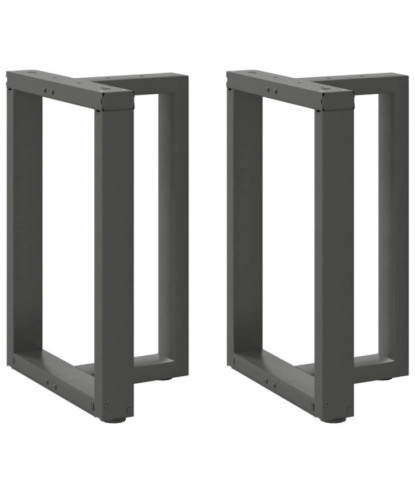 Picioare de masă în formă de T, 2 buc., antracit, 50x35x(72-73) cm, oțel - WOODBB2225