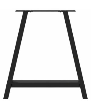 Picioare de masă în formă de A, 2 buc., negru, 80x(72-73) cm, oțel - WOODBB2226