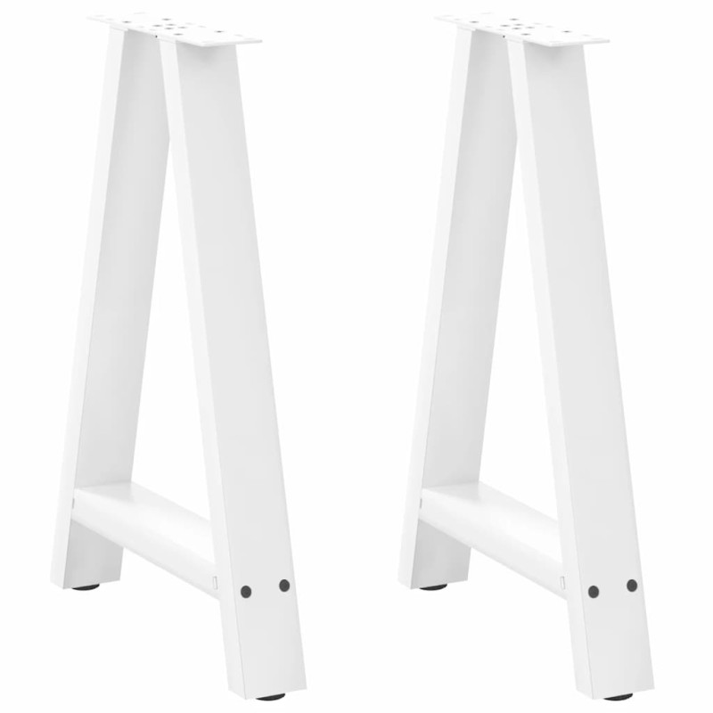 Picioare de masă în formă de A, 2 buc., alb, 60x(72-73) cm, oțel - WOODBB2227 Picioare de masă în formă de A, 2 buc., alb, 60x(72-73) cm, oțel - WOODBB2227