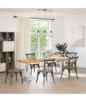 Picioare de masă în formă de A, 2 buc., alb, 60x(72-73) cm, oțel - WOODBB2227