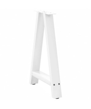 Picioare de masă în formă de A, 2 buc., alb, 60x(72-73) cm, oțel - WOODBB2227