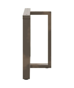 Picioare de masă în formă de T, 2 buc., negru, 90x35x(72-73) cm, oțel - WOODBB2228