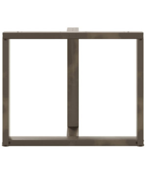 Picioare de masă în formă de T, 2 buc., negru, 90x35x(72-73) cm, oțel - WOODBB2228