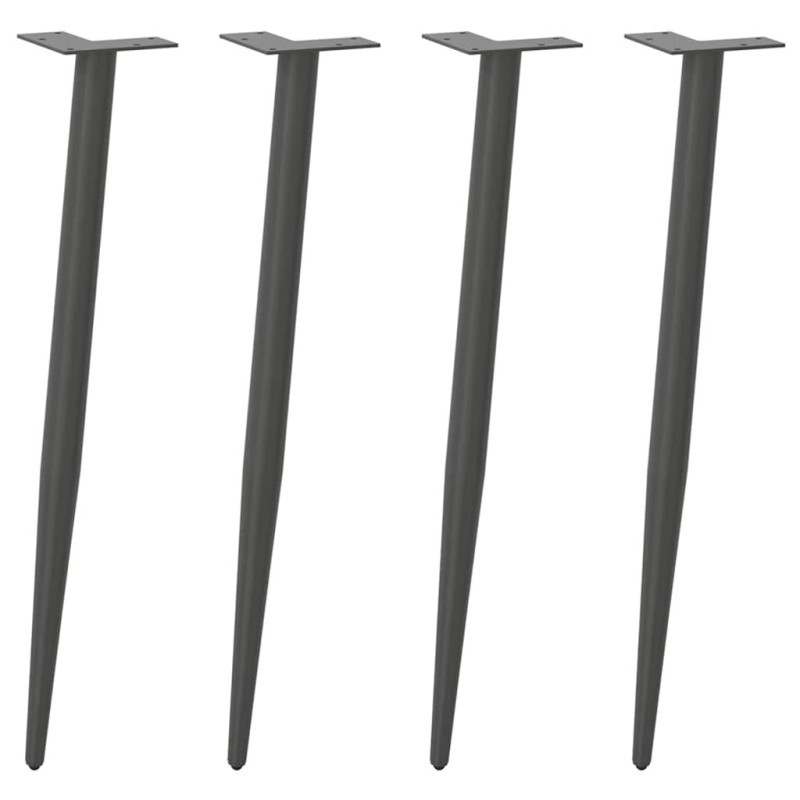 Picioare de masă consolă formă conică 4 buc. antracit 72-73 cm oțel - WOODBB2230
