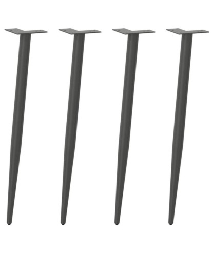 Picioare de masă consolă formă conică 4 buc. antracit 72-73 cm oțel - WOODBB2230