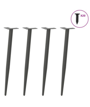 Picioare de masă consolă formă conică 4 buc. antracit 72-73 cm oțel - WOODBB2230