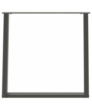 Picioare de masă în formă de U, 2 buc., antracit, 70x(72-73) cm, oțel - WOODBB2242