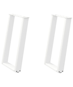 Picioare de masă în formă de U, 2 buc., alb, 60x(72-73) cm, oțel - WOODBB2243