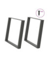 Picioare de masă în formă de U, 2 buc., antracit, 100x(72-73) cm, oțel - WOODBB2244