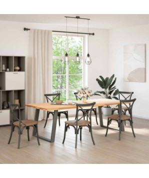 Picioare de masă în formă de U, 2 buc., antracit, 100x(72-73) cm, oțel - WOODBB2244