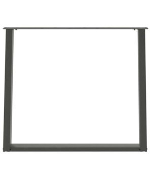 Picioare de masă în formă de U, 2 buc., antracit, 100x(72-73) cm, oțel - WOODBB2244