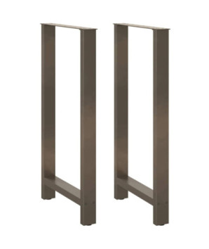 Picioare de masă de bar, oțel natural, 2 buc., 60 x (110-111) cm, oțel - WOODBB2247