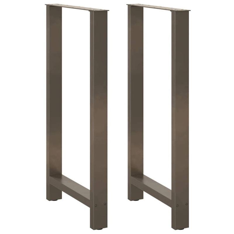 Picioare de masă de bar, oțel natural, 2 buc., 60 x (110-111) cm, oțel - WOODBB2247