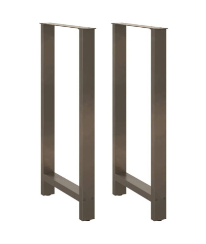 Picioare de masă de bar, oțel natural, 2 buc., 60 x (110-111) cm, oțel - WOODBB2247