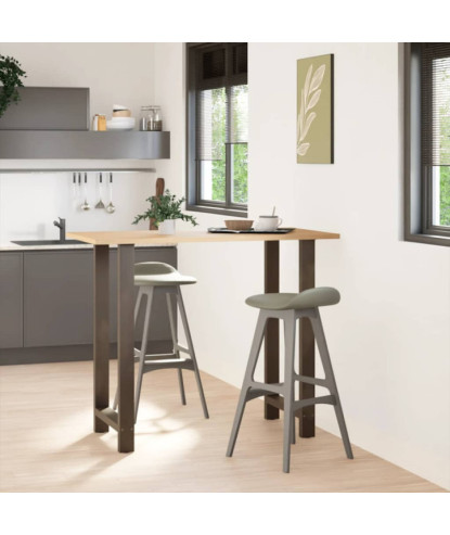 Picioare de masă de bar, oțel natural, 2 buc., 60 x (110-111) cm, oțel - WOODBB2247