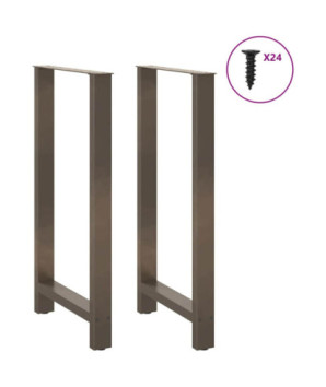 Picioare de masă de bar, oțel natural, 2 buc., 60 x (110-111) cm, oțel - WOODBB2247