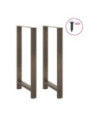 Picioare de masă de bar, oțel natural, 2 buc., 60 x (110-111) cm, oțel - WOODBB2247