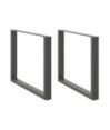 Picioare de masă în formă de U, 2 buc., antracit, 100x(72-73) cm, oțel - WOODBB2248