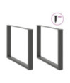 Picioare de masă în formă de U, 2 buc., antracit, 100x(72-73) cm, oțel - WOODBB2248