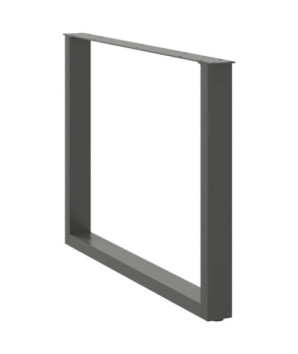 Picioare de masă în formă de U, 2 buc., antracit, 100x(72-73) cm, oțel - WOODBB2248