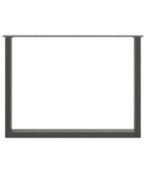 Picioare de masă în formă de U, 2 buc., antracit, 100x(72-73) cm, oțel - WOODBB2248